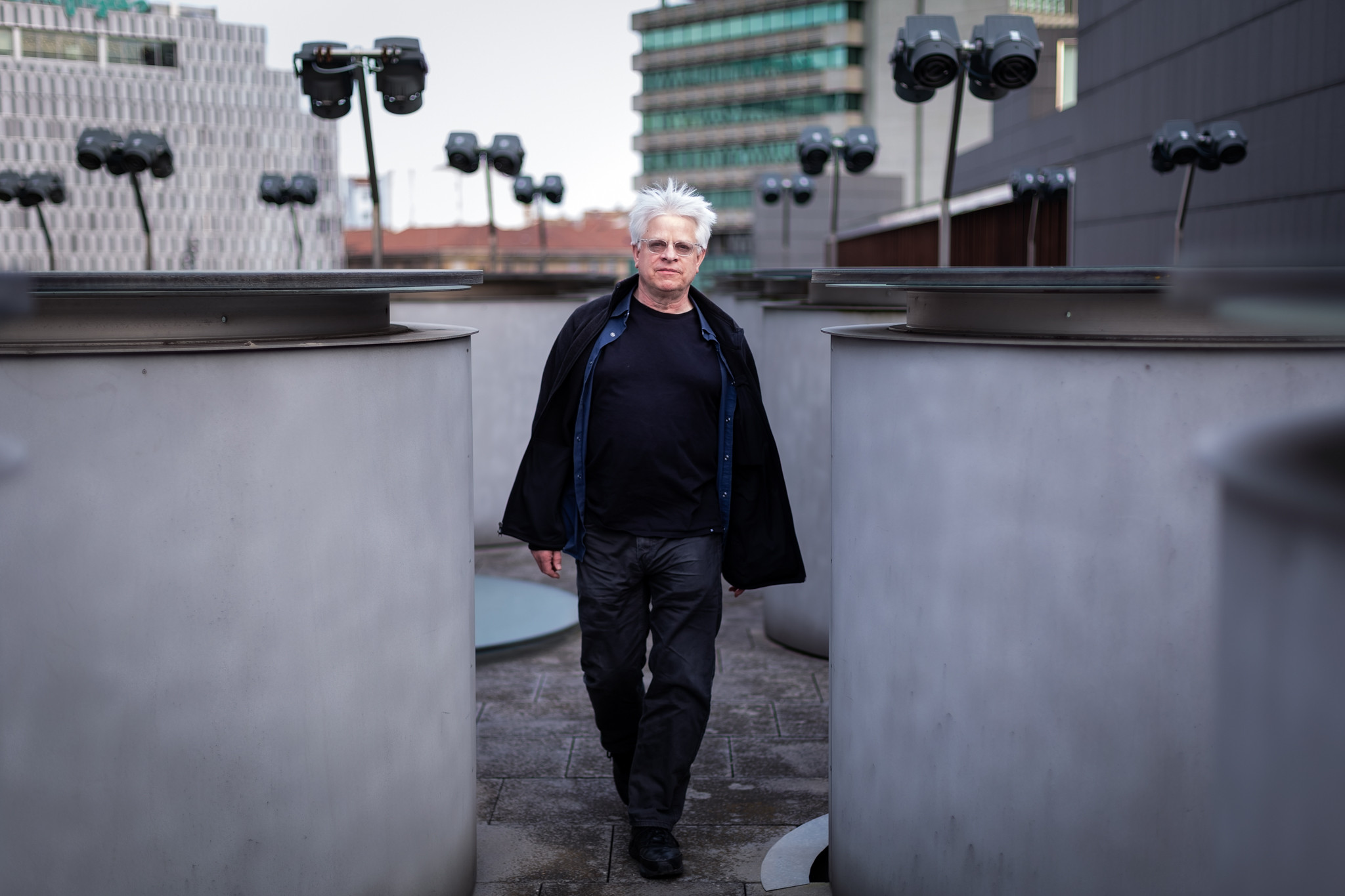 el director Rick Prelinger, en el festival de cine documental de Navarra Punto de Vista, en una fotografía de Rodrigo Perez Txisti